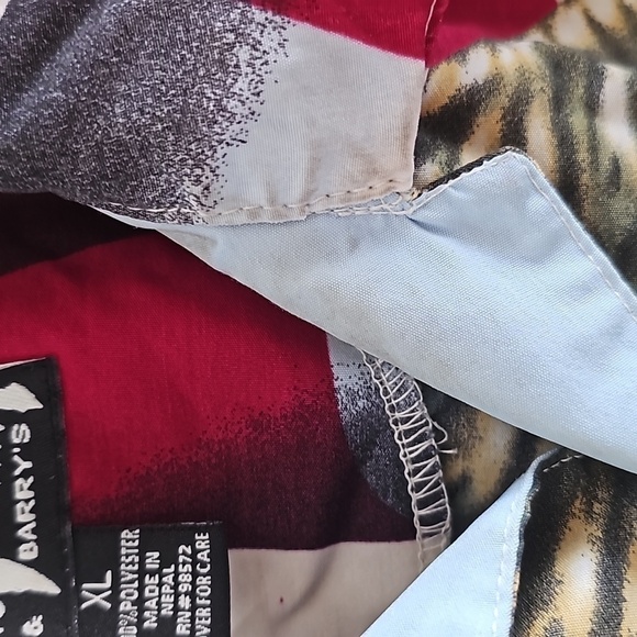 Steve & Barry's Patriotic Eagle Motorcycle Short Sleeve Button-Down Shirt. - Picture 5 of 6